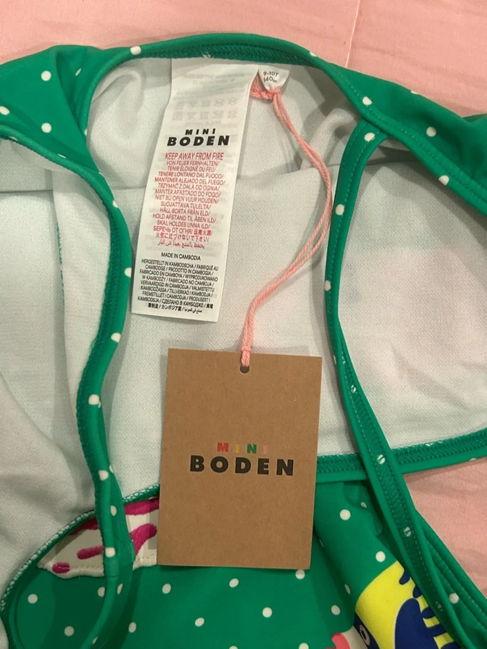 NWT Mini Boden Girls Fish Appliqué Swimsuit 👙🐠